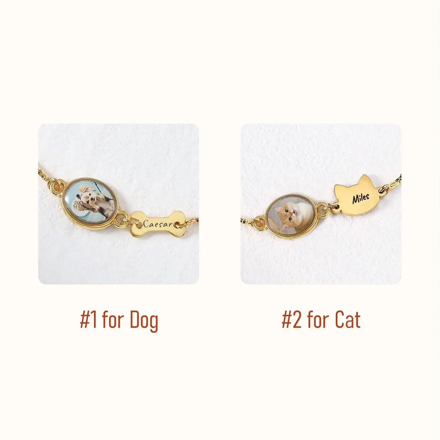 Personalized Pet Photo Bracelet, Custom Engraved Name Bracelet, Dog & Cat Memorial Gift, Pet Loss Keepsake 685514 WFD