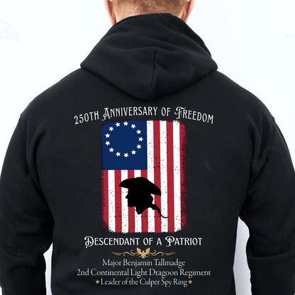 Custom Descendant of a Patriot Backside Shirt | 250 Years Anniversary Tee | Personalized Patriotic Heritage Gift 684479