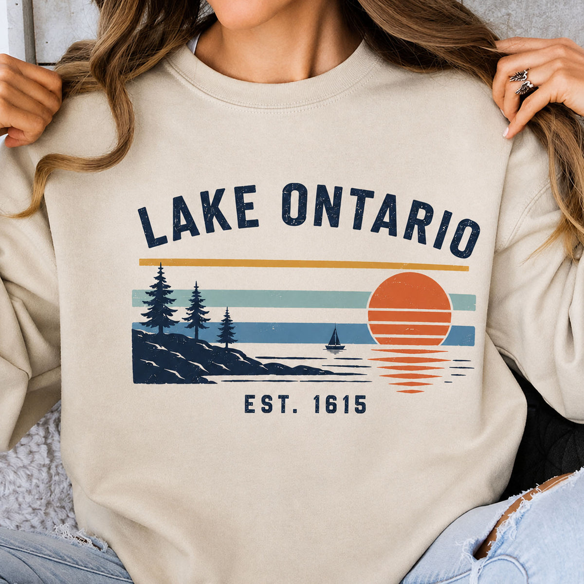 Lake Ontario Est 1615 Shirt, Anti Trump Tee, Great Lakes Sunset Shirt, Canada Political Protest Tee 686118 WFD