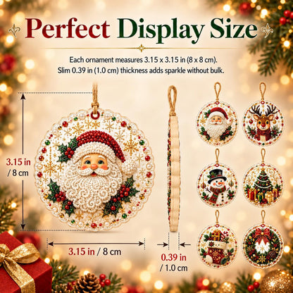 6PCS DIY Christmas Ornaments, Pearl Diamond Art Kits for Adults, Holiday Craft Christmas Decor 686438 WFD