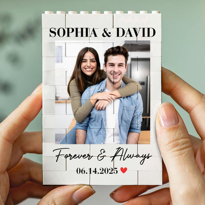 Personalized Couple Photo Building Blocks, Custom Anniversary Keepsake, Love You to Pieces Gift 685985