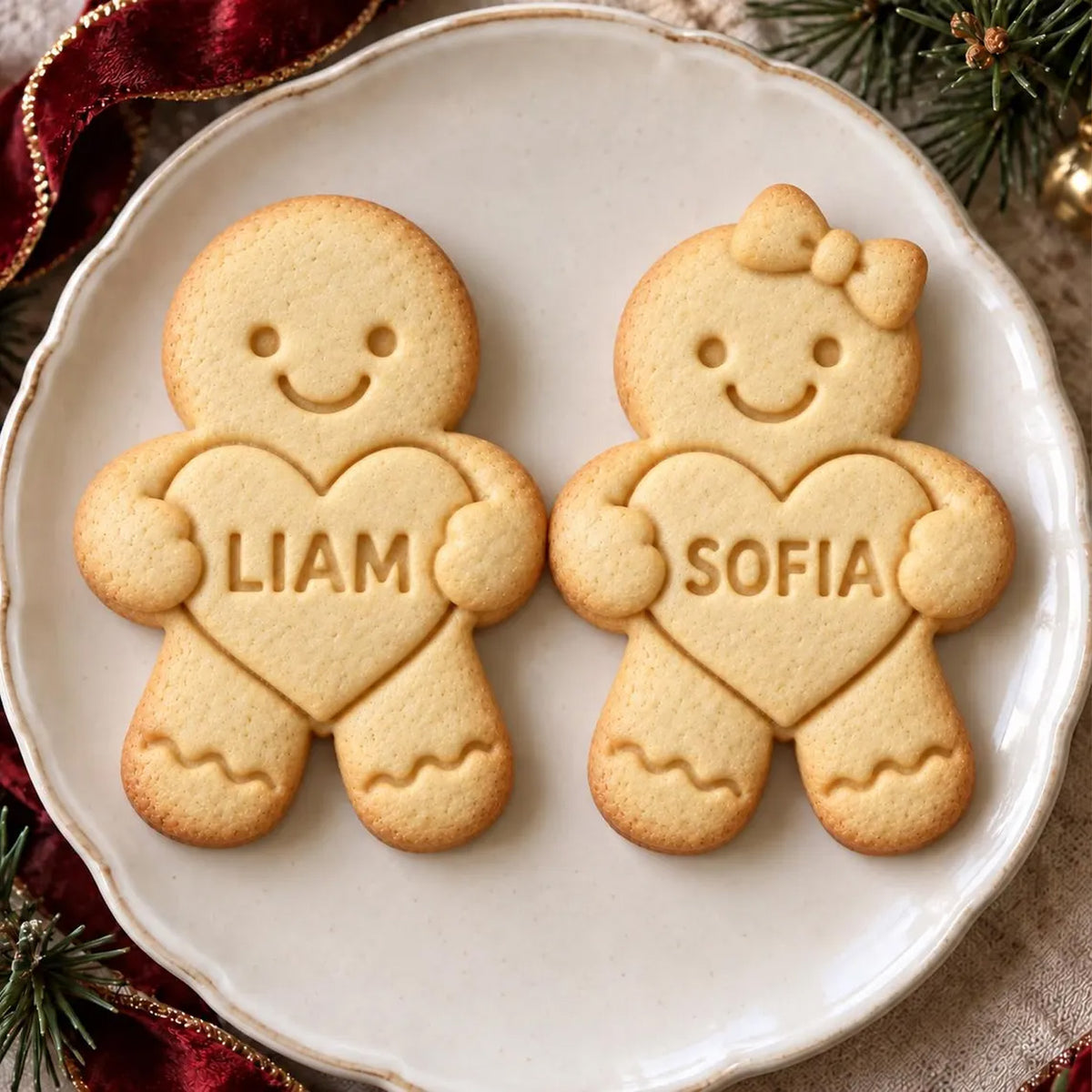 Personalized Gingerbread Cookie Cutter & Stamp, Custom Name Christmas Baking Tool, Holiday Gift for Bakers 686985 WFD