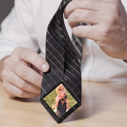 Custom Photo Patch for Tie | Father of the Bride Gift, Personalized Tie Patch for Dad | Father’s Day Gift 684695