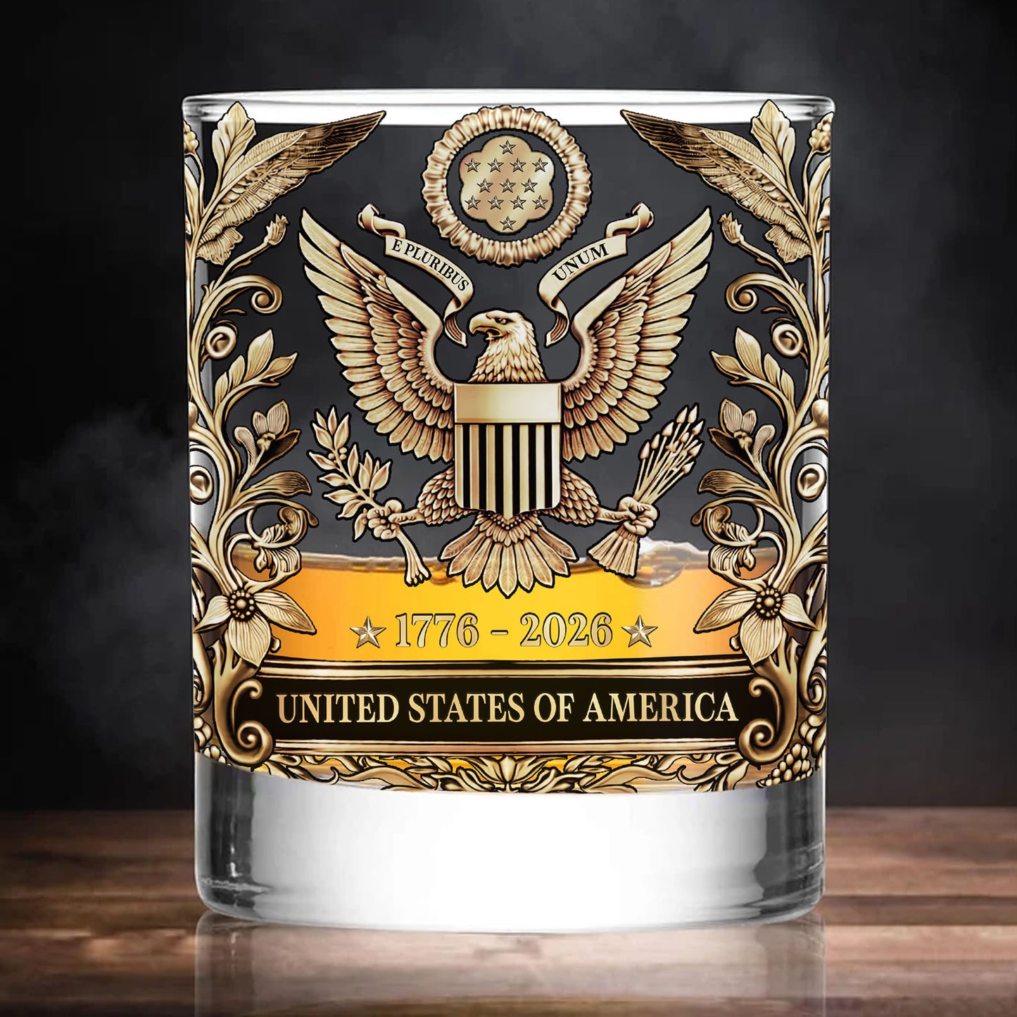 USA 250 Years Anniversary Whiskey Glass | Patriotic 1776–2026 Whiskey Glass 684210