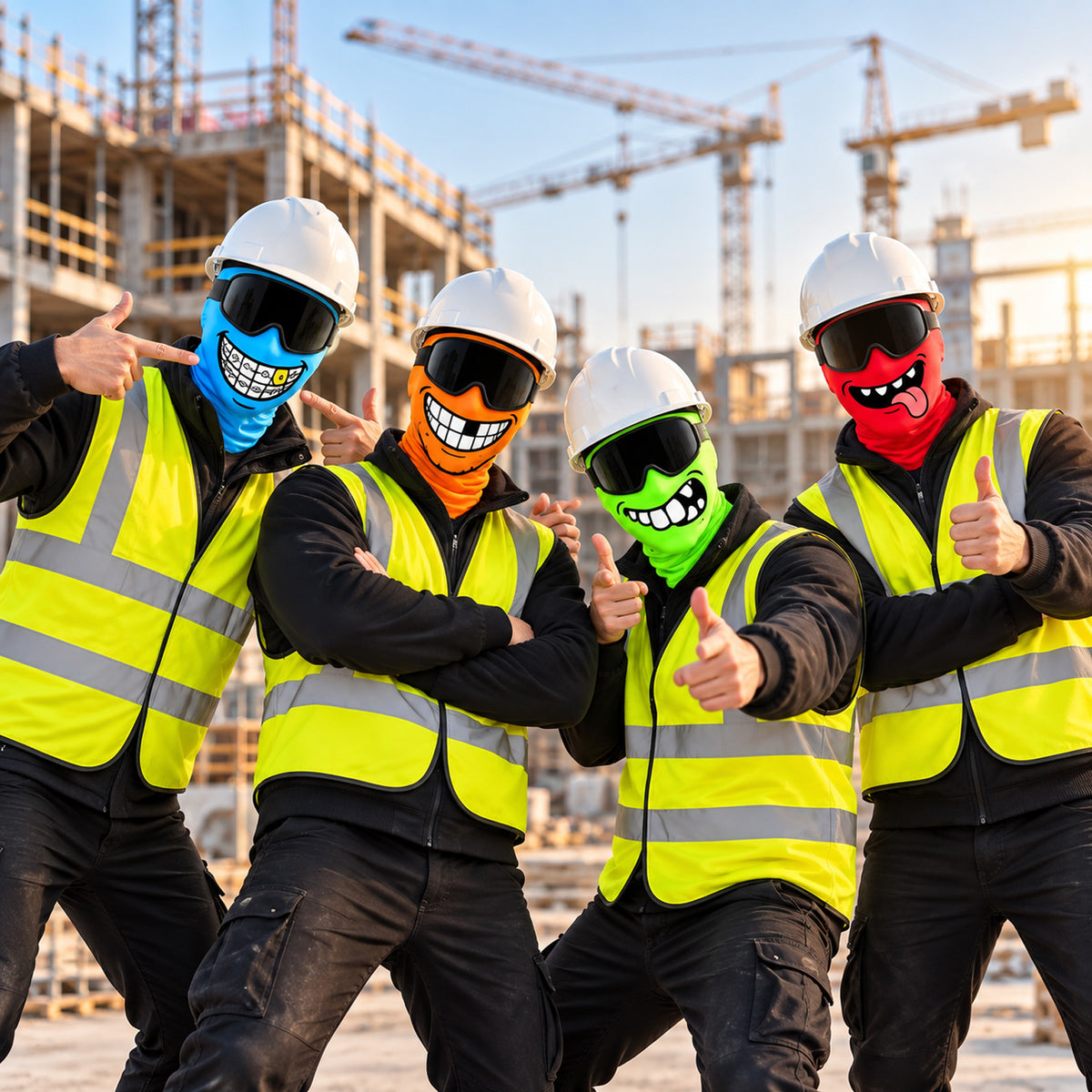 Funny Face Balaclava Ski Mask, Colorful Smiley Winter Face Cover, Ski Snowboard Outdoor Gift 686566 WFD