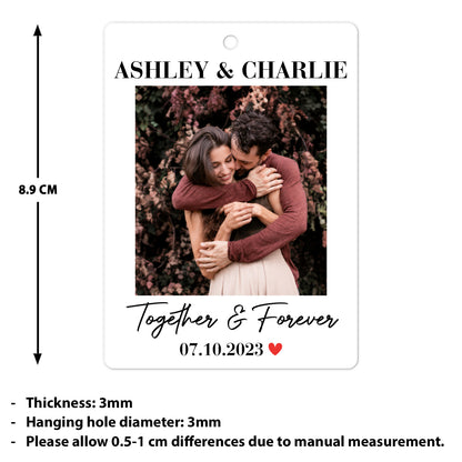 Custom Photo Couple Acrylic Ornament, Personalized Anniversary Christmas Ornament 685985