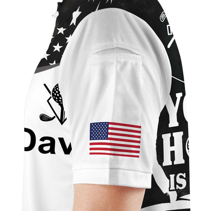 Your Hole Is My Goal Golf Polo Shirt, Funny Golf Shirt for Men, Gift for Golf Lovers 684057