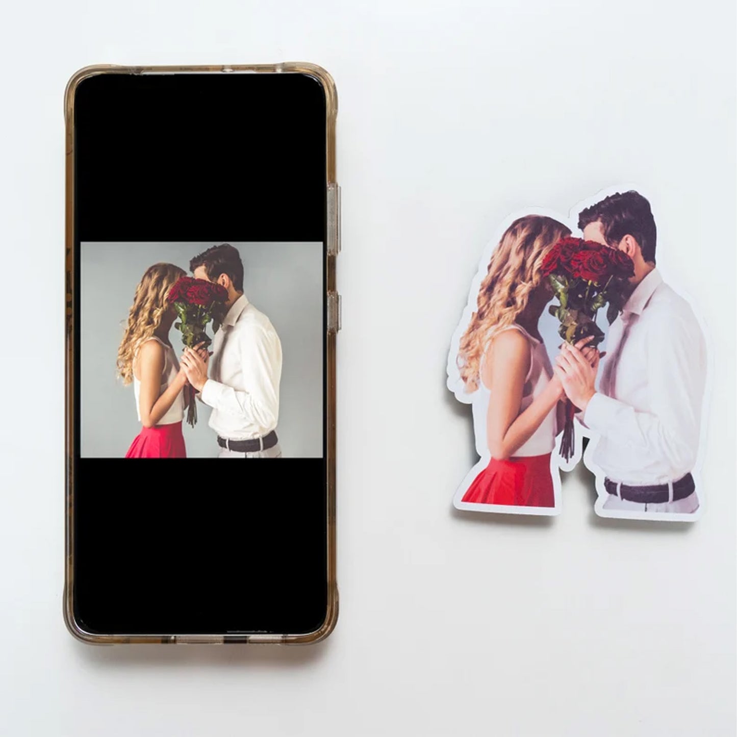 Custom Shaped Fridge Magnet Photo Prints | Personalized Family, Couple, Pet, Dog, Cat Fridge Magnets 683928