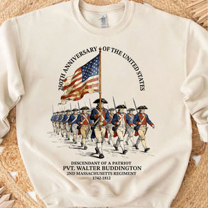 Custom Name 250 Years Anniversary Bright Shirt | Personalized Descendant of a Patriot Sweatshirt | Patriotic Tee 684407