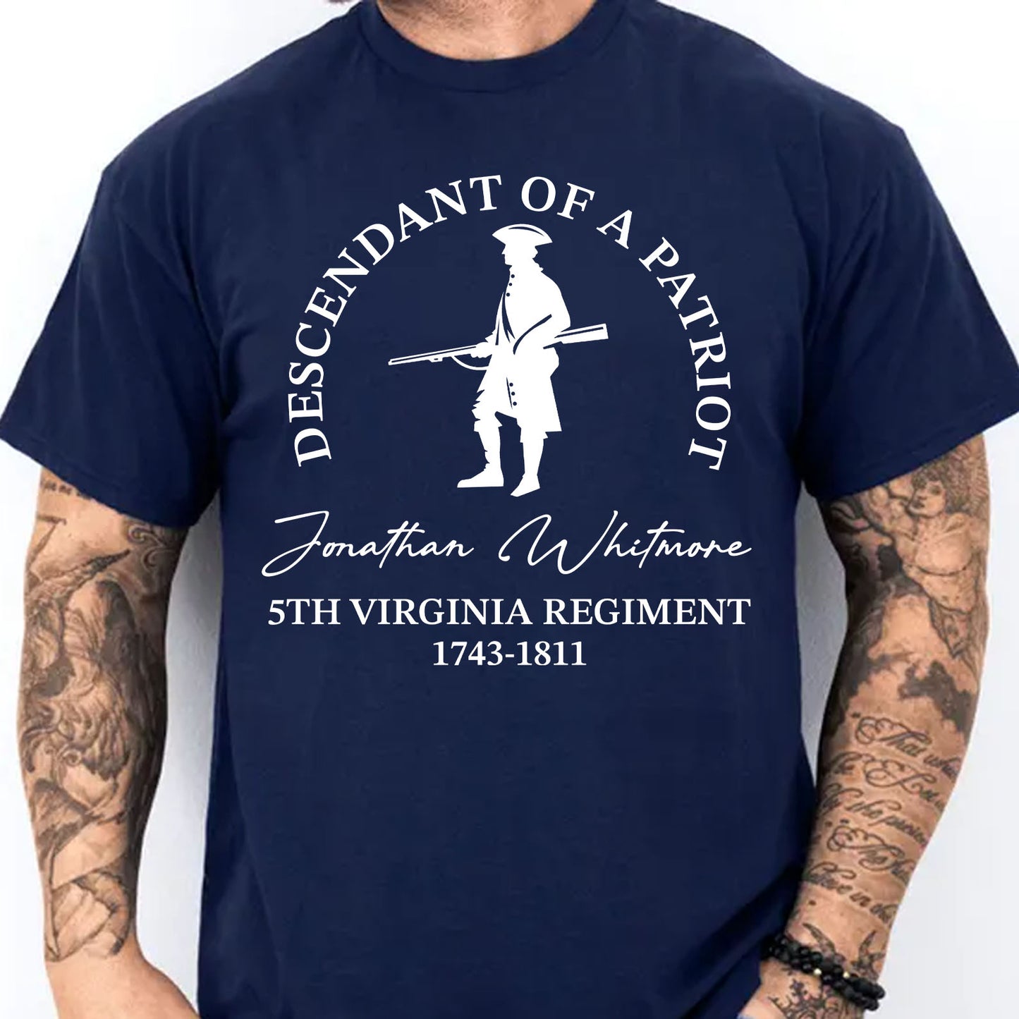 Personalized 250 Years USA Anniversary Shirt | Custom Name Descendant of a Patriot Tee | 4th of July Gift 684435