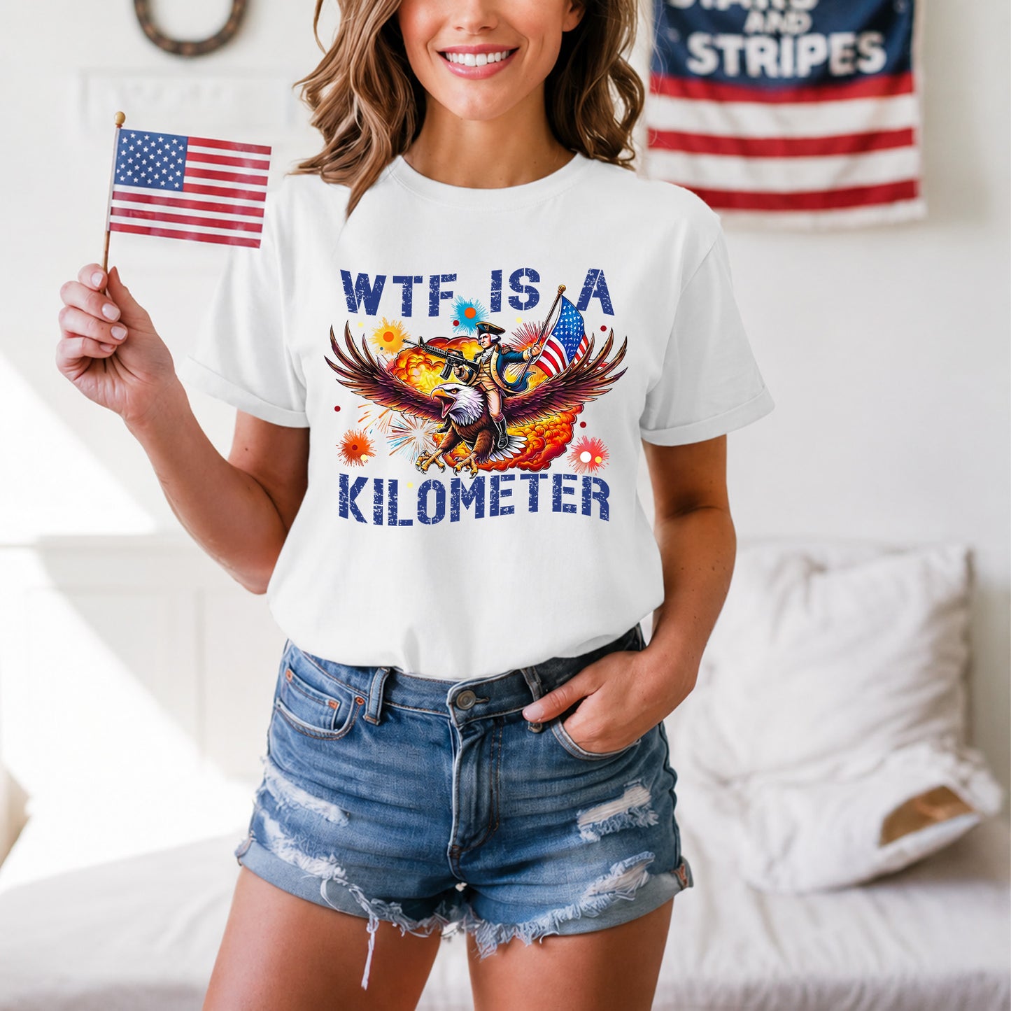 250 Years WTF Is A Kilometer Shirt, Funny 4th of July Founding Father Patriotic Tee 685358