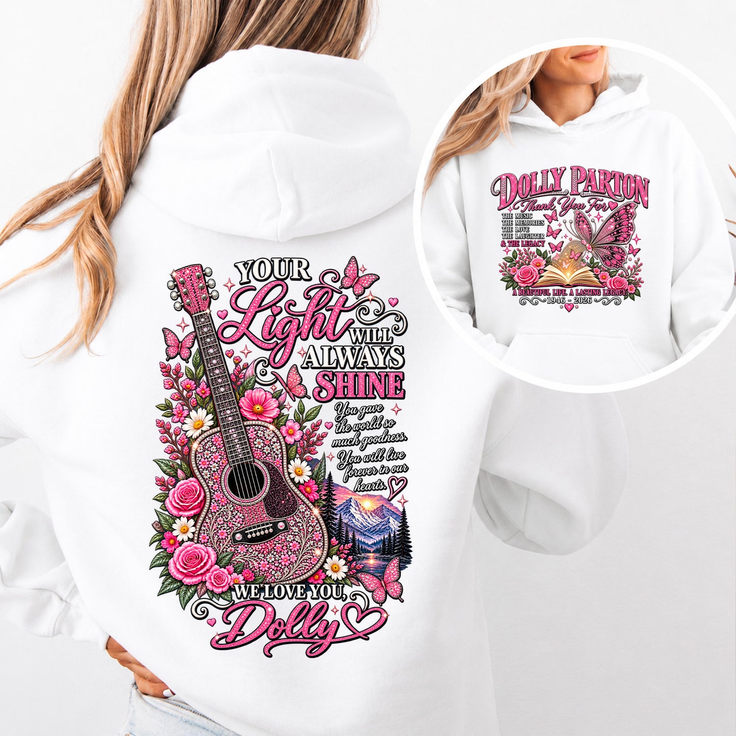 Dolly Parton Memorial Front & Back Shirt, 1946–2026 Country Music Tribute Bright Shirt 686046