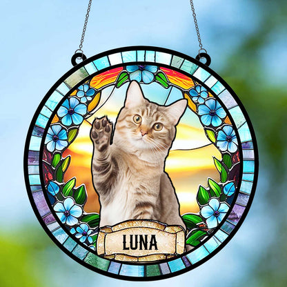 Personalized Dog Portrait Stained Glass Suncatcher, Custom Pet Memorial Suncatcher, Gift for Dog Lovers 685466