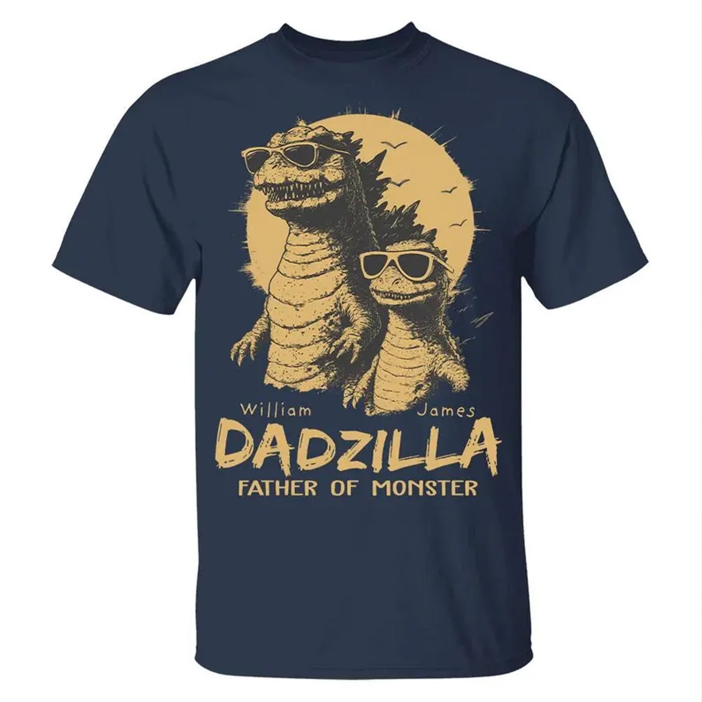 Personalized Dadzilla Dinosaur Shirt, Funny Father Of Monsters Dad Tee, Father’s Day Gift For Daddy Papa 685108 WFD