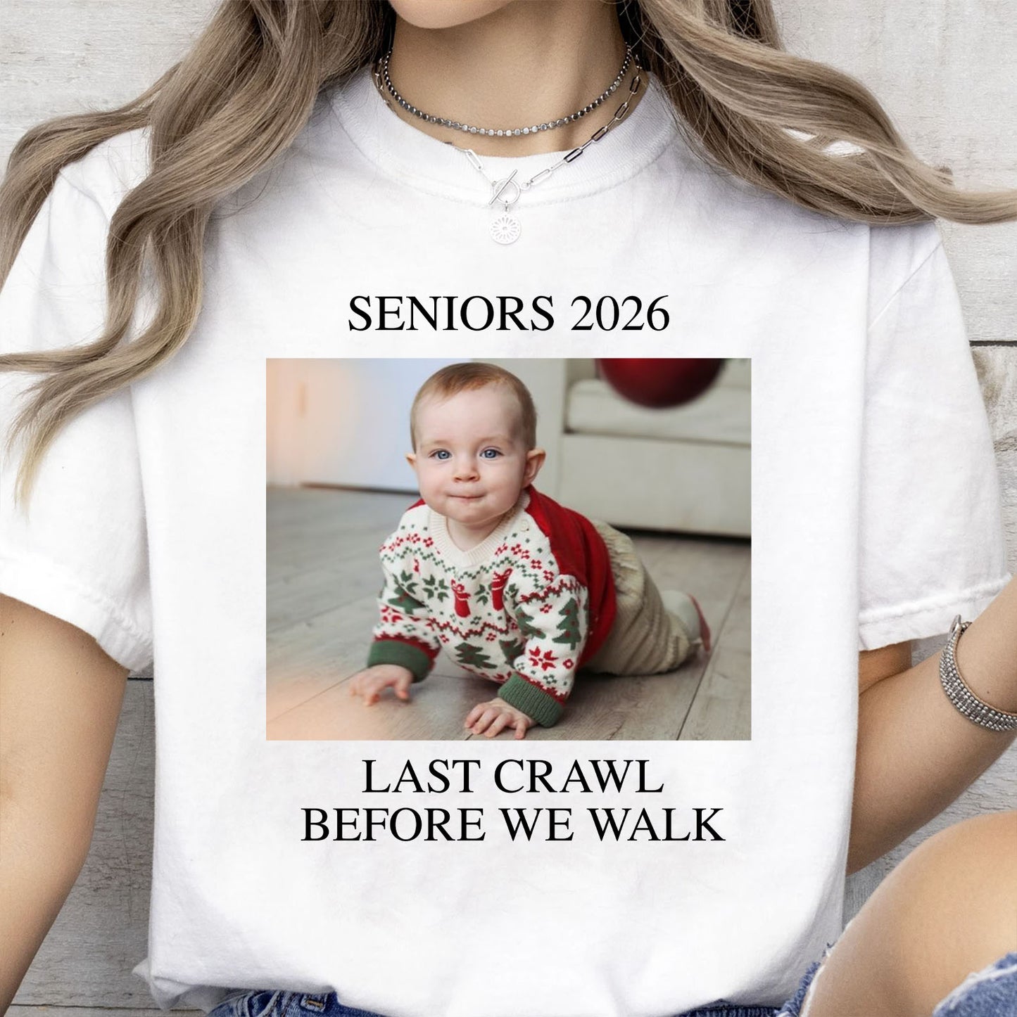 Custom Photo Last Crawl Before We Walk Grad Tee, Seniors 2026 Personalized Graduation Shirt 684747