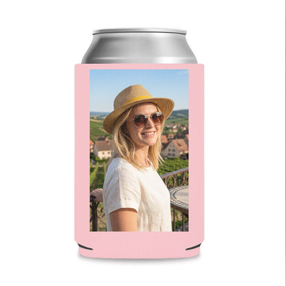 Personalized Photo Can Cooler, Custom Beer Sleeve with Photo & Text, Birthday Wedding Graduation Party Favor 685596