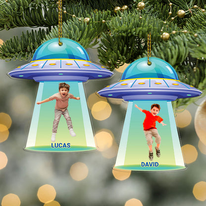 Personalized Upload Photo UFO Acrylic Ornament | Custom Text Photo Christmas Ornament 683504