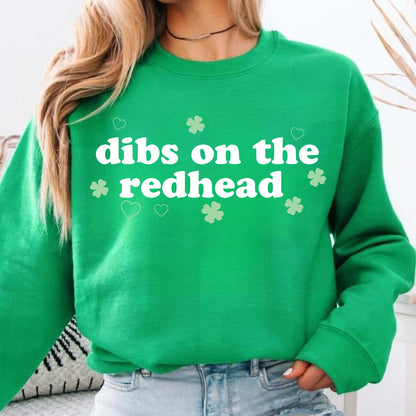 Dibs on the Redhead St. Patrick’s Day Shirt | Funny Lucky Irish Shamrock T-Shirt 684395