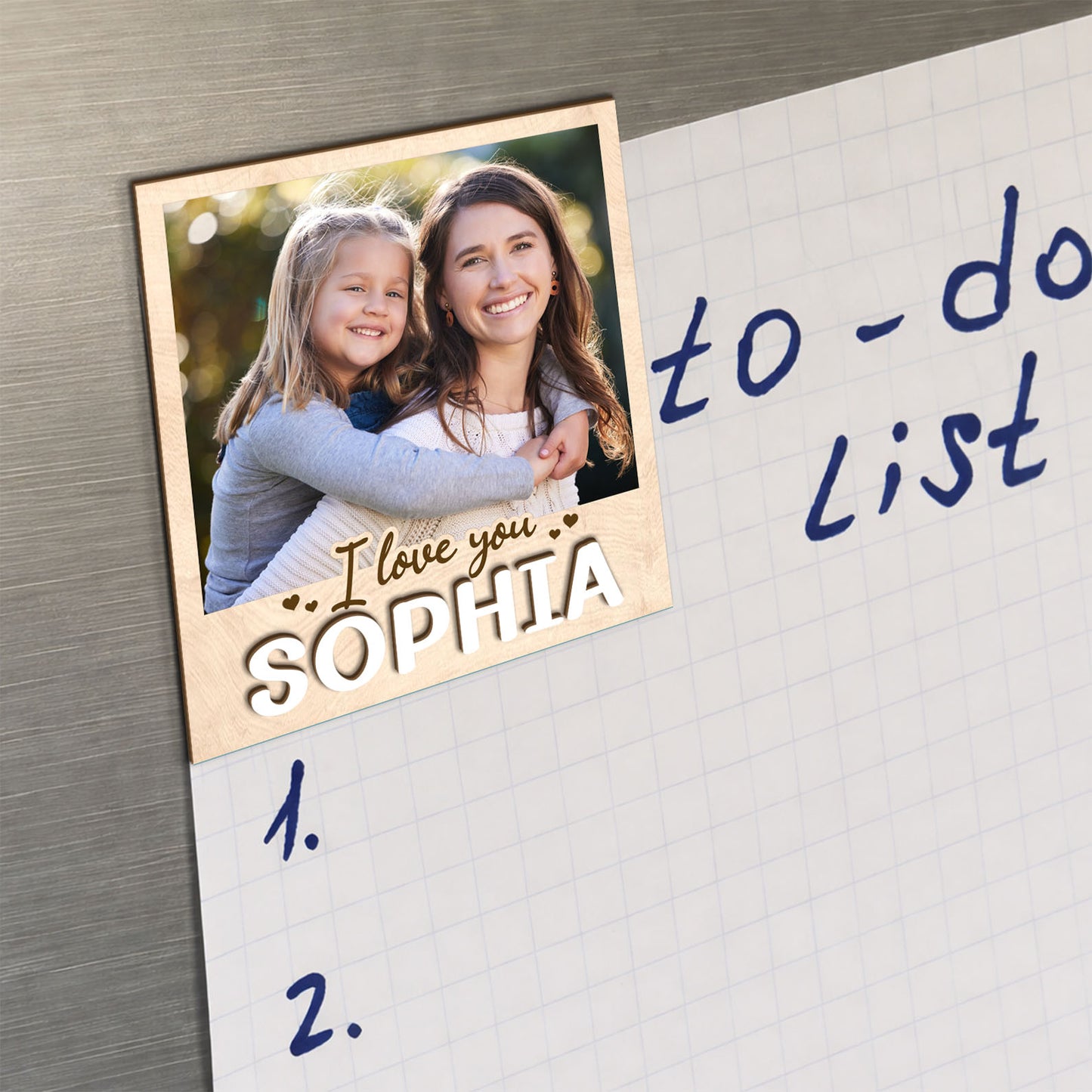 Custom Photo Wooden Fridge Magnet for Mom, Personalized Mommy Magnet, Mothers Day Gift Keepsake 684721