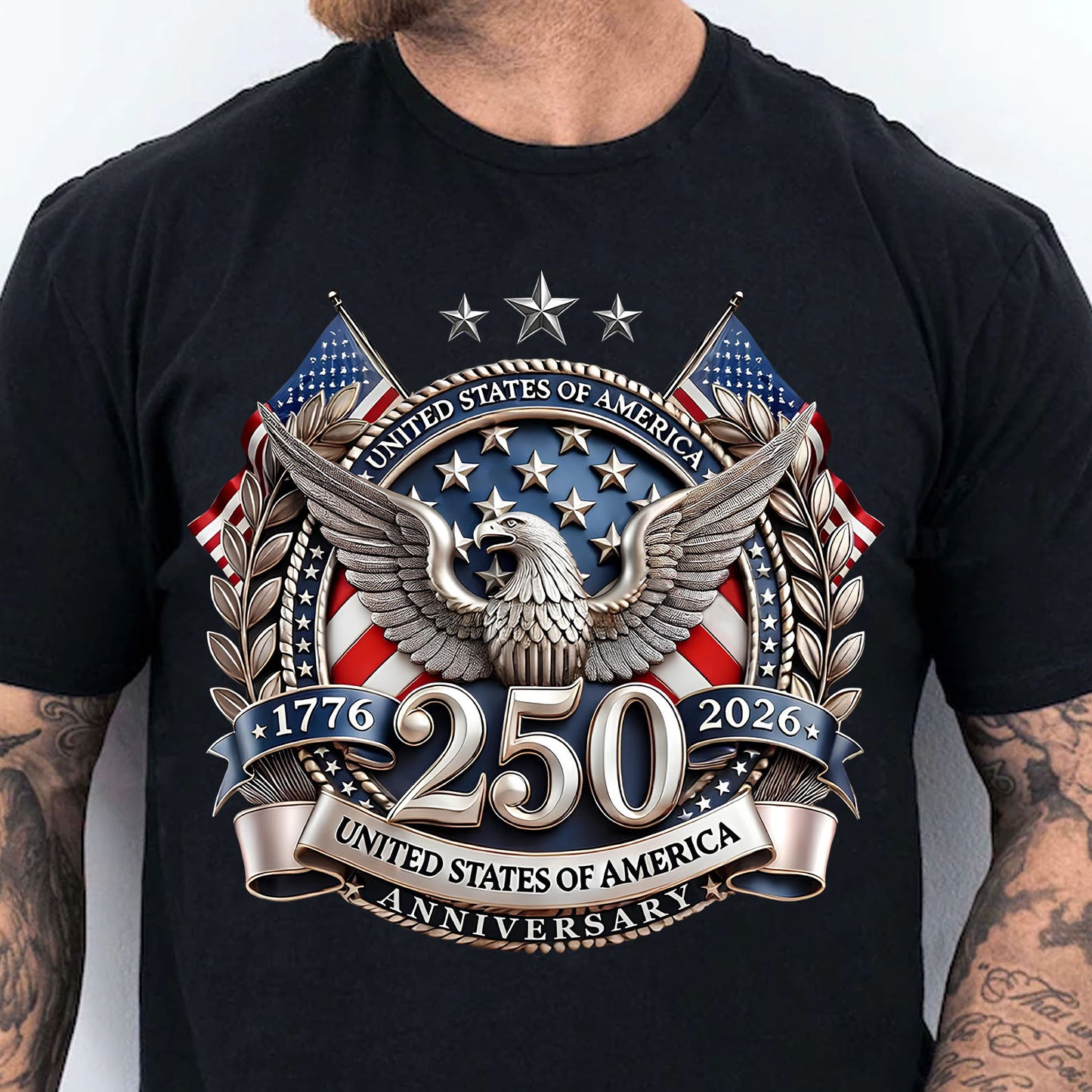 250 Years USA Shirt | Happy 250th Anniversary T-Shirt | Patriotic 4th Of July 1776–2026 Tee 684242