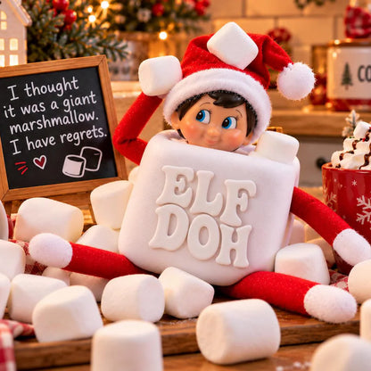 ElfDoh Squishy Elf Costume, 3D Printed Christmas Elf Outfit, Funny Squishy Inspired Elf Accessory 686603 WFD