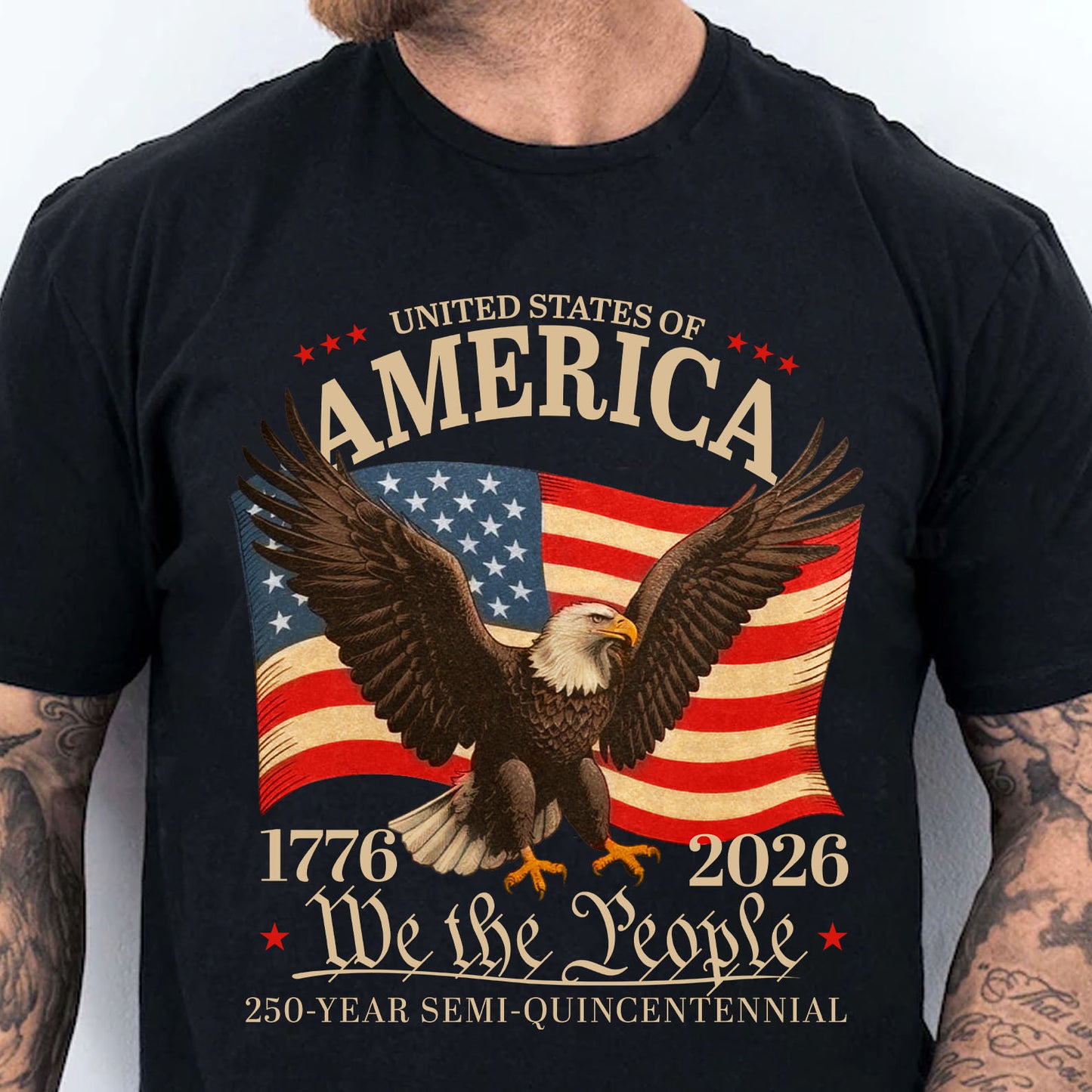 250 Years Semiquincentennial Shirt | We the People 1776–2026 T-Shirt | Patriotic USA Flag Eagle Tee 684141