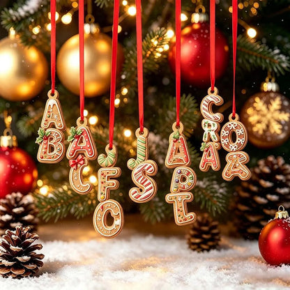 Personalized Gingerbread Name Wooden Ornament, Custom Kids Name Christmas Ornament 686165 WFD