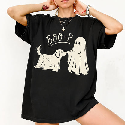 Boo-P Ghost Dog Halloween Shirt, Funny Dog Halloween T-Shirt, Cute Spooky Season Dog Lover Tee 685989