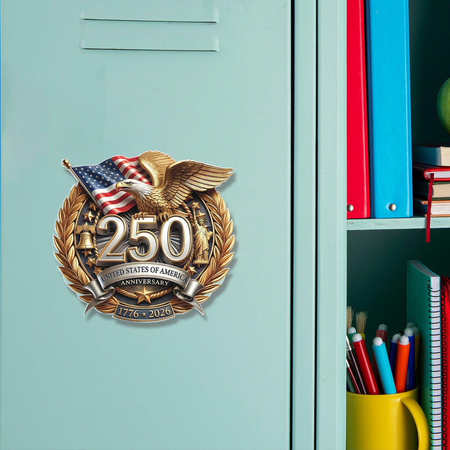 250 Years USA Anniversary Fridge Magnet | Patriotic Eagle US Flag 1776–2026 Fridge Magnet 684246