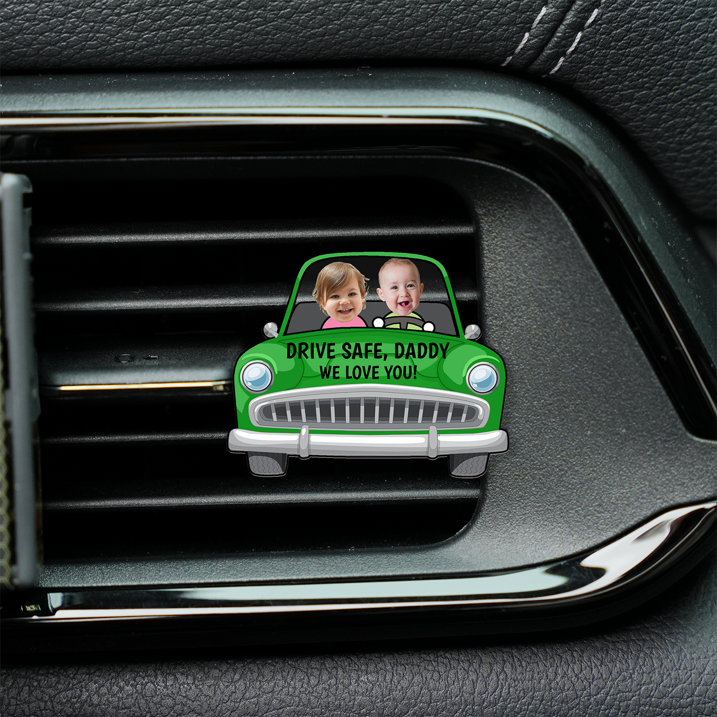 Personalized Baby Face Car Visor Clip, Custom Kid Photo Drive Safe Daddy Visor Clip, Father's Day Gift 685047