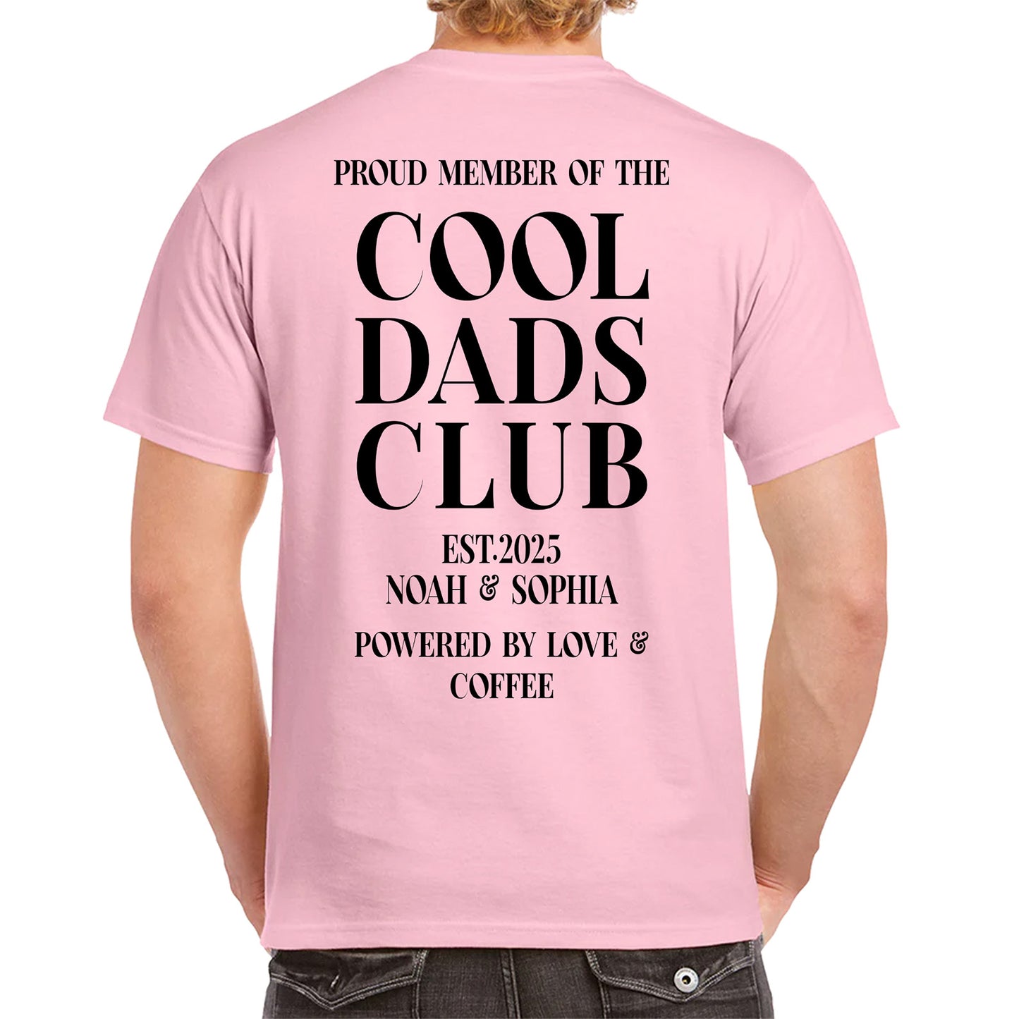 Personalized Cool Dads Club Backside Shirt, Custom Dad Bright Tee, Fathers Day Gift, Papa Daddy T-Shirt 684870