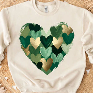Green Heart St. Patrick’s Day Shirt | Lucky Irish Heart Sweatshirt | St. Paddy’s Day T-Shirt 684188