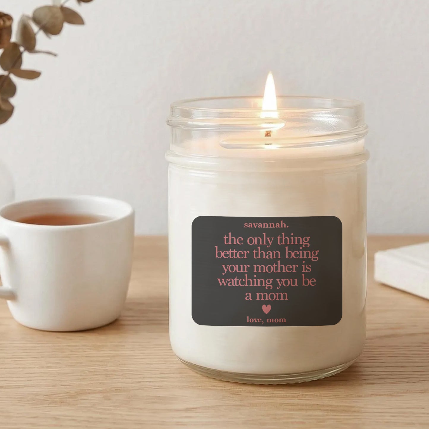 Personalized To My Daughter Candle Gift, New Mom Gift, Custom Name Candle, Mothers Day Gift 684859