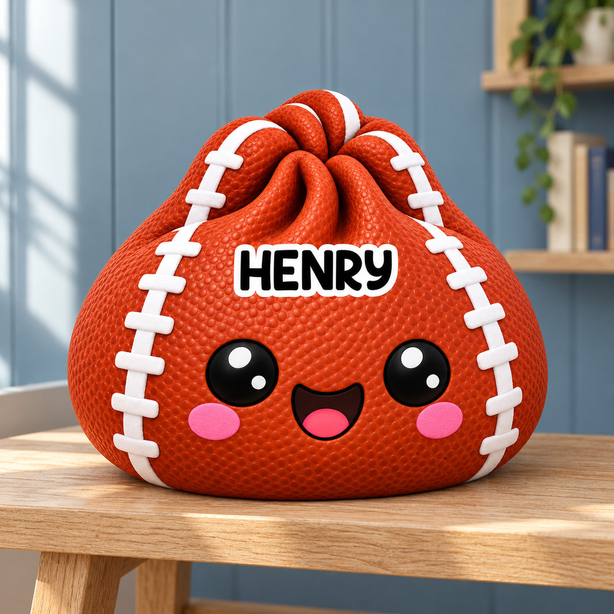 Personalized Sports Ball Squishy Shaped Pillow, Custom Name Cute Plush Cushion, Sports Lover Gift for Kids 686964 WFD
