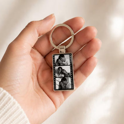 Personalized Film Strip Photo Metal Keychain, Custom Photo Booth Keychain, Anniversary Gift 685776 WFD