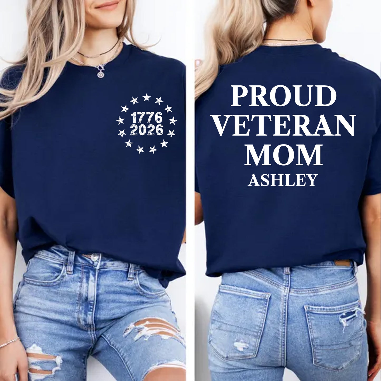 USA 250 Years 1776–2026 Pocket & Back Shirt | Patriotic Proud Veteran T-Shirt Gift for Dad, Mom 684656