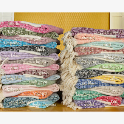 Personalized Beach Towel, Custom Name Turkish Towel, Girls Trip Gift, Bachelorette Party Favor 684779 WFD