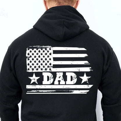 Personalized USA 250 Years Backside Shirt, Custom Name Patriotic Flag Dark Tee, 4th of July T-Shirt 684942