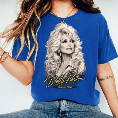 Dolly Parton Memorial Shirt, 1946–2026 Country Music Tribute T-Shirt, Vintage Signature Graphic Tee 686035 WFD