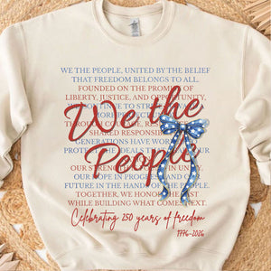 We The People 250 Years Anniversary Shirt | Patriotic Coquette Bow 1776–2026 Tee | 4th of July Freedom Shirt 684545