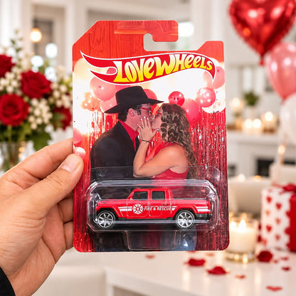Personalized Love Wheels Hot Wheels Packaging, Custom Couple Photo Toy Car Display 686791 WFD