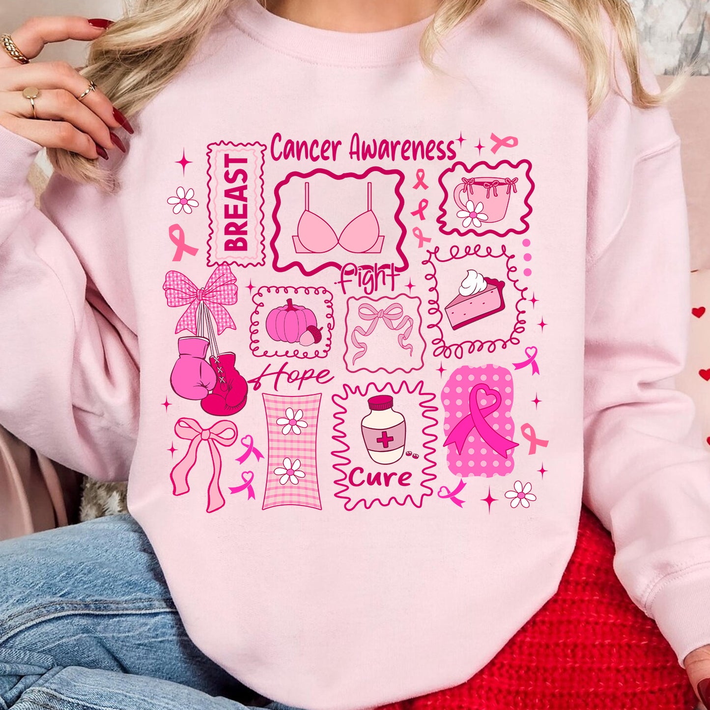 October We Wear Pink, Breast Cancer Awareness Shirt, Pink Ribbon T-Shirt, Fight Breast Cancer Warrior, Pink Out 683314-1