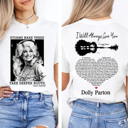 Dolly Parton Memorial Front & Back Shirt, I Will Always Love You Country Music Tribute Tee 686044