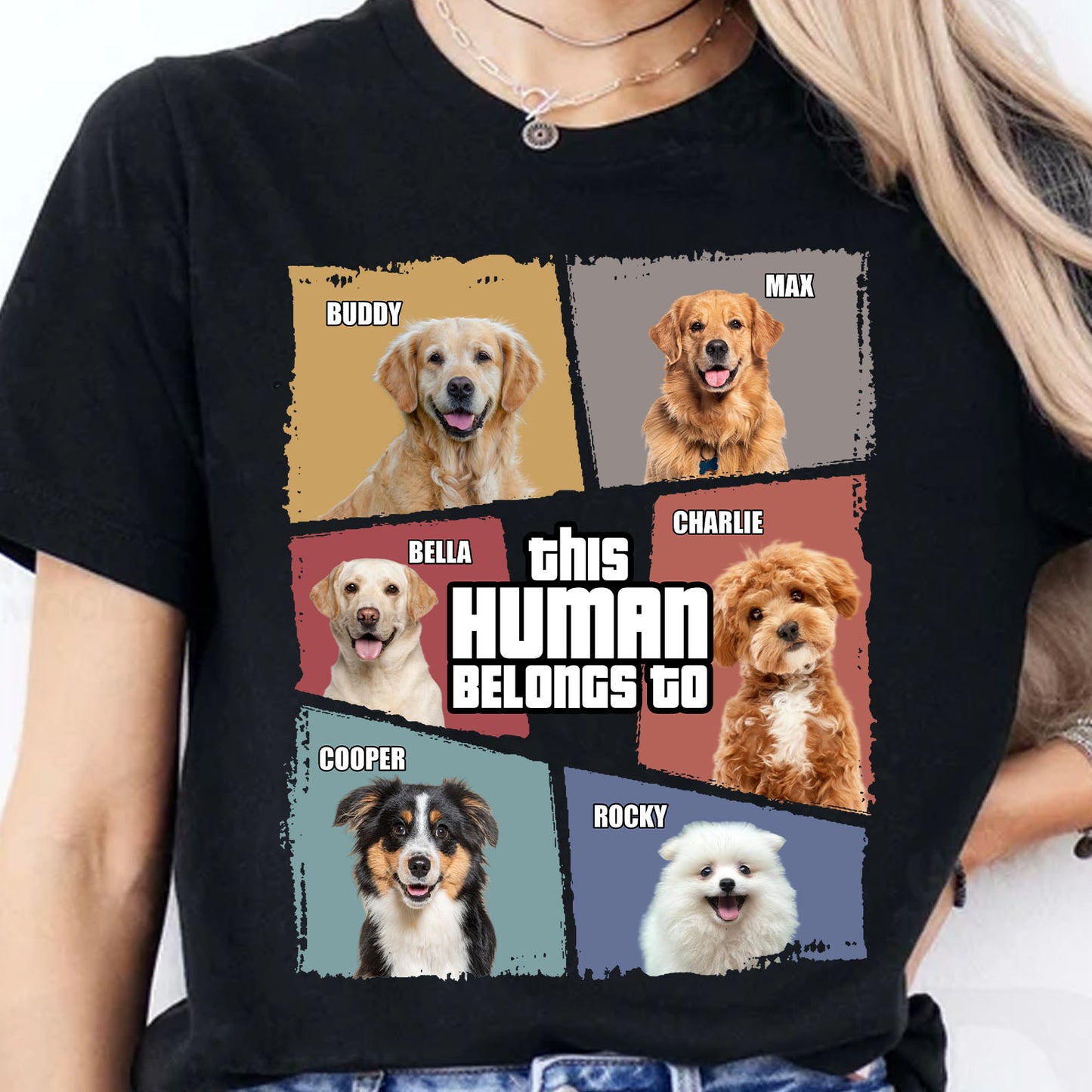 This Human Belongs To Dog Cat Shirt | Personalized Custom Photo Dog Cat Pet Shirt 683456