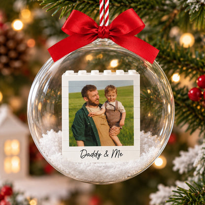 Custom Photo Family Lego Bauble Ornament, Personalized Family Picture Christmas Ornament Gift 686281 WFD