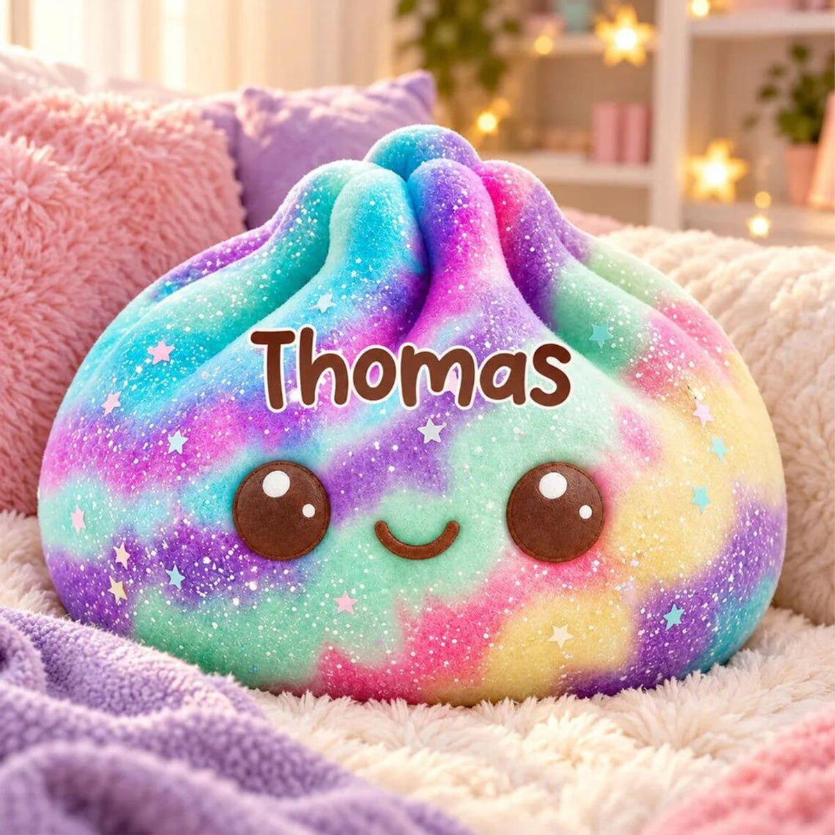 Personalized Dumpling Squishy Pillow, Custom Name Kawaii Plush Pillow, Cute Christmas Gift for Kids 686712 WFD