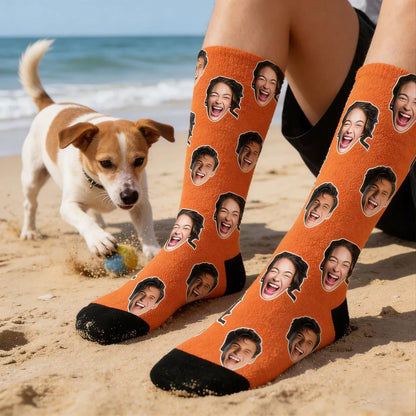 Custom Photo Christmas Socks, Personalized Face & Pet Socks, Funny Family Christmas Gift 686263 WFD