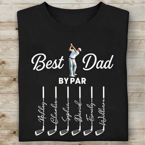 Personalized Photo Best Dad By Par Shirt, Custom Golf Dad Tee, Father’s Day Gift for Dad 685022