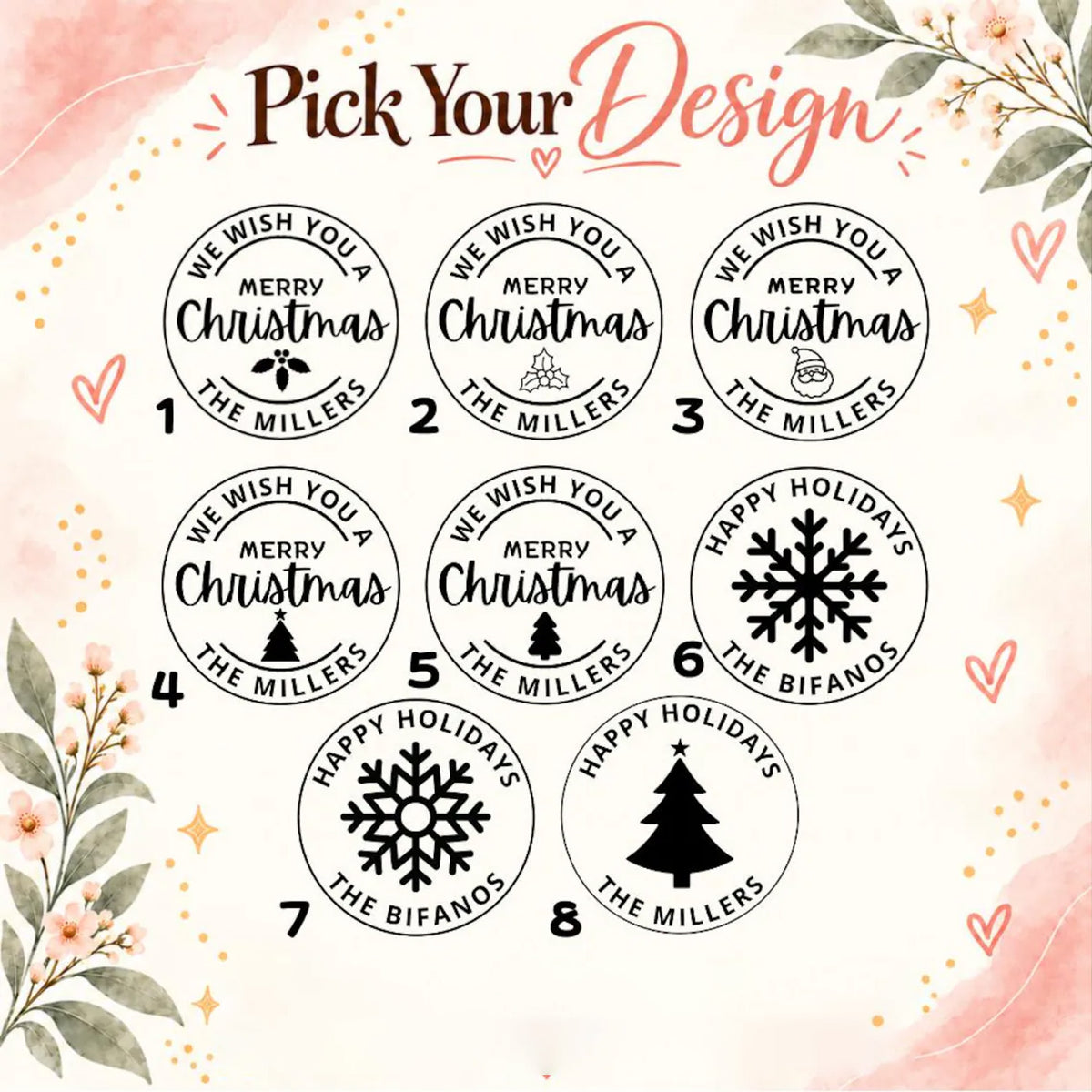 Personalized Christmas Cookie Stamp & Cutter, Custom Family Name Baking Tool, Christmas Gift for Bakers 686946 WFD