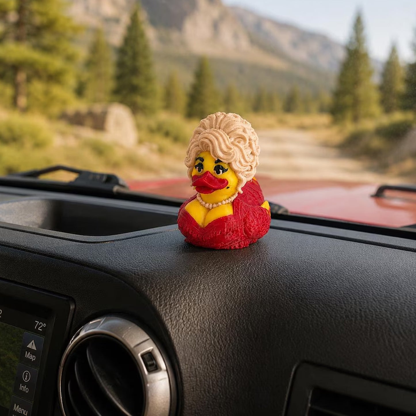 Dolly Parton Duck, 3D Printed Country Music Duck, Dolly Parton Dashboard Duck, Dolly Fan Gift 686103 WFD